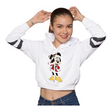 Hoodies Buzo Blanco Corto Mickey