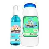 Kit Gatos Shampoo Seco Anti Pulgas + Colonia Coco Vainilla