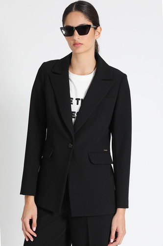 Blazer Largo Clásico Negro Liola