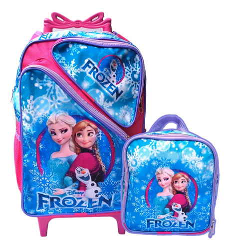 Kit Mochila Infantil Rodinhas Frozen + Lancheira Termica