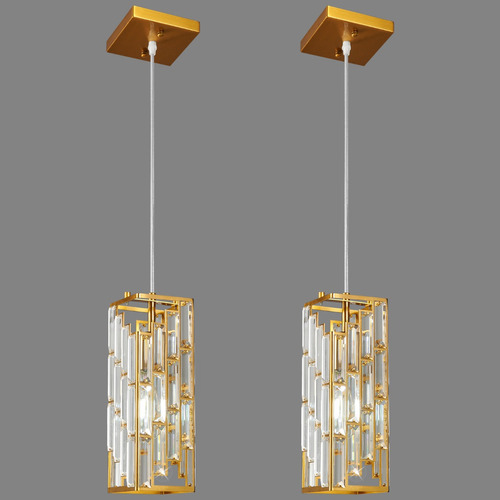 Lámpara De Techo,lámpara Colgante Moderna De Cristal 2 Luces