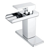 Llave Monomando Mezcladora Lavabo Baño Cascada Acero 16cm