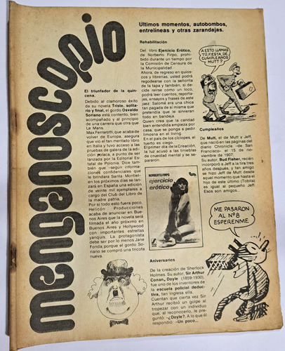 Revista Mengano N° 7 /1975/ River: Escandalo En El Gallinero
