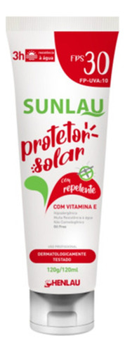 Protetor Solar Repelente E Vitamina Fator 30 Frasco De 120g