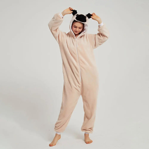 Pijama Feminino Com Capuz De Cosplay Onesie Animal Sharpei