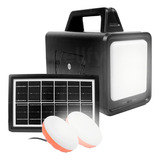 Painel Solar Bateria Multifuncional 2 Lâmpadas Led 11000mah