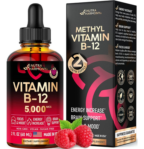  Vitamina B12 5000 Mcg Liquido Sublingual Hecho En Usa