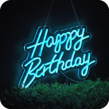 Feliz Cumpleaños De Letrero Luminoso Neón Led Happy Birthday