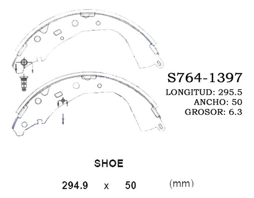 Bandas De Freno Toyota Tacoma 03 Al 04 S764 Foto 2