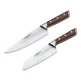 Cuchillo Boker Forge Bo511 Acero Inox. Cabo Madera  + Bo512