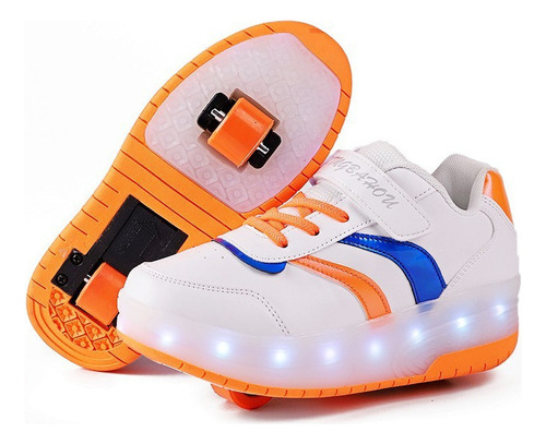 Zapatos De Ruedas Luminosos Para Niños Con Doble Rueda2024 [