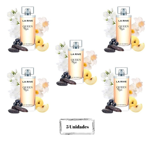 Perfumes Atacado Kit 5 La Rive Queen Of Life 75ml Original