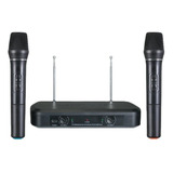 Sistema De 2 Micrófonos Inalámbricos Vhf Para Karaoke 110v
