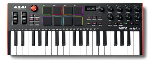 Teclado Controlador Mpk Mini Plus Akai 37 Teclas Midi Usb