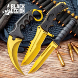 Set De 3 Cuchillos Black Legion Solar Gold