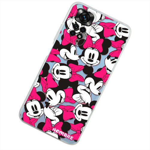 Funda Para Xiaomi Minnie Mouse Disney Personalizada Nombre