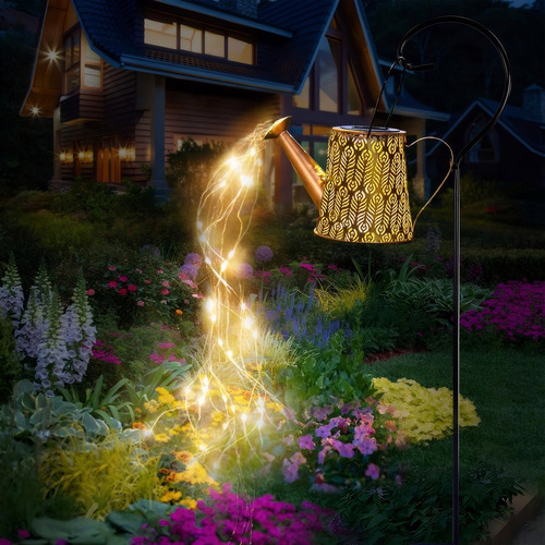 Lampara Luz Solar Watering Exterior Para Jardin Con Led