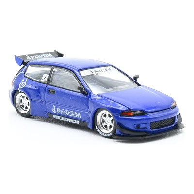 Auto Coleccionable Honda Pandem Civic EG6 1\u002F64 Azul Oscuro Pop Race | Meses sin interés