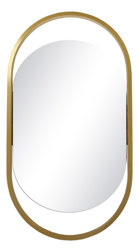 Espelho Decorativo Glamour Dourado Oval