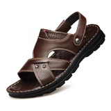 Sandalias Playa Hombre Piel Casual Confort Doble Uso 8557