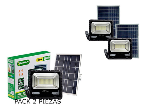 Reflector Lampara Led Solar 200w Control Remoto Ip66 T3282