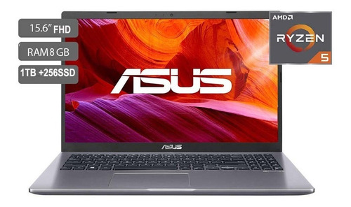 Portatil Asus M515da- Amd Ryzen5 8gb 1tb+256 Ssd 15,6 Fhd Color Slate Gray