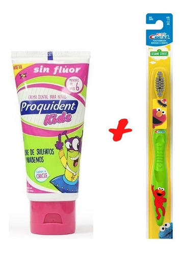 Crema Dental Para Niños Sin Fluor  75g (0 A 6 Años)