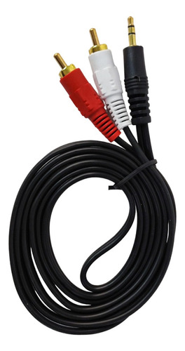 Cable Jack 3.5mm Audio Auxiliar Celular 2x1 Rca Plug 3 Metro
