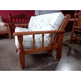 Futon De Algarrobo Y Colchon De Ecocuero 