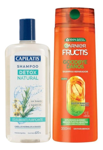 Shampoo Detox Capilatis + Shampoo Fructis 