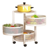 Carrito Organizador Acero 4 Niveles Para Cocina Con Ruedas