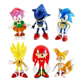 Boneco Sonic Kit 6 Action Figure Miniaturas