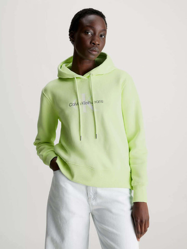 Sudadera Verde De Mujer Con Monologo Calvin Klein