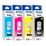 4 Tintas Epson T544 Original L1210 L5290 L3251 L3250 L3210