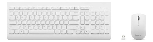 Teclado+mouse Lenovo Inalámbrico/blanco