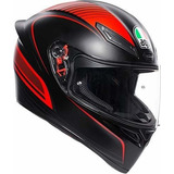 Agv K1 Casco De Motocicleta De Cara Completa Color Negro Y R