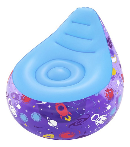 Sillon Inflable Infantil Bestway Puff Diseño Astro Led