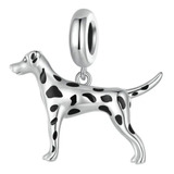 Charm O Dije De Perro Dálmata En Plata 925. Joyería Única.