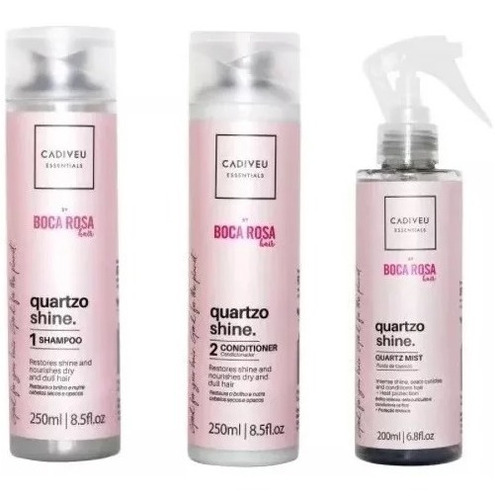 Kit Quartzo Shine By Boca Rosa Hair - 3 Produtos Cadiveu