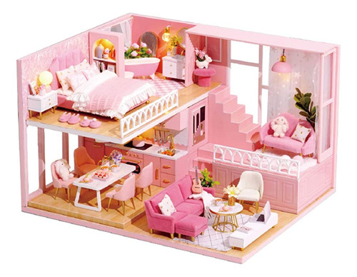 Flever Dollhouse Miniature Diy House Kit Creative Room With 