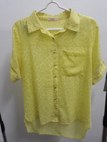 Camisa Emili Amarela 40  Feminina