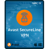 Avast Secureline Vpn - 10 Dispositivos 1 Ano