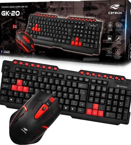 Teclado E Mouse Gamer Com Fio