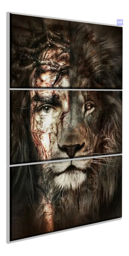 Quadros Decorativos Jesus O Leão Da Tribo De Judá Sala 