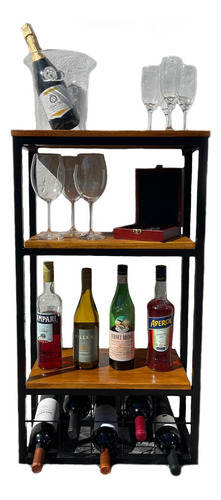 Exhibidor De Vinos Mueble Bodega  10 Botellas Bar
