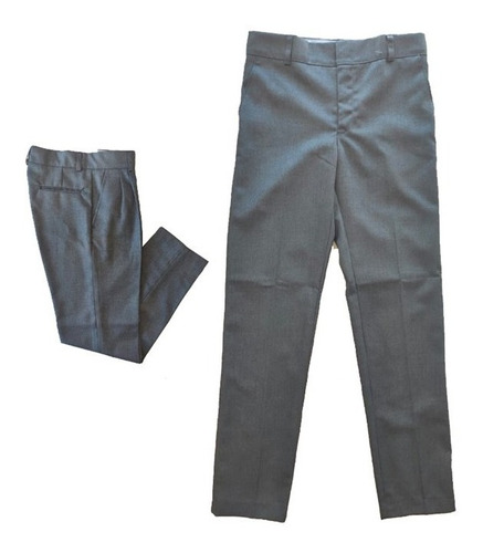 Pantalon Sarga Colegial Suroger Gris Y Azul T.10 Al 16 Tutim