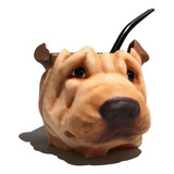 Mate En Forma De Perro Shar Pei Con Pintado Personalizado