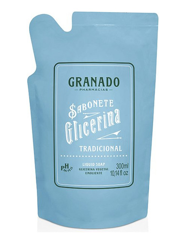 Refil Sabonete Líquido Glicerina Granado 300ml Tradicional 