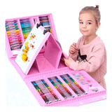 Set Arte Niños Maleta 208 Piezas Crayon Acuarela Plumon