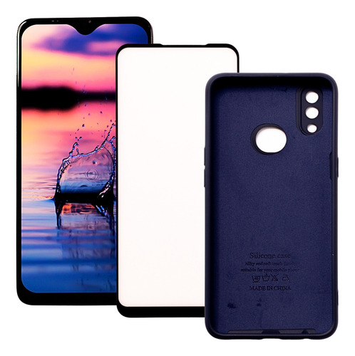 Frontal Touch + Película + Case Compatível Samsung A10s Aro